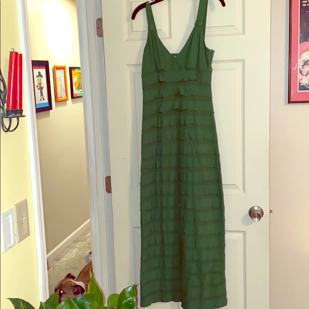 M.S.S.P. long green dress, women’s size medium!
